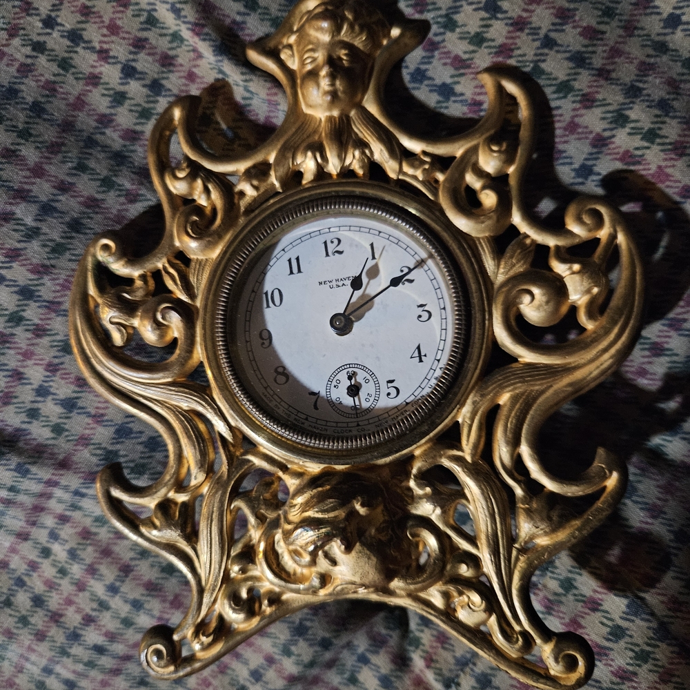 Elegant Gold Ornate Wall Clock